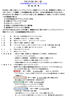 中日杯岐阜女子アマチュアゴルフ大会