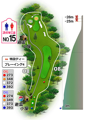 明世カントリークラブ13番ホール