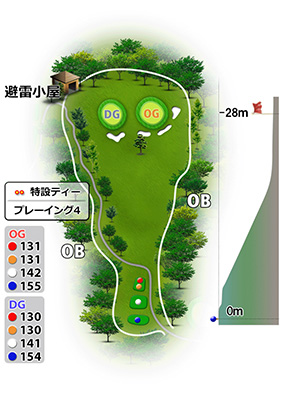 明世カントリークラブ17番ホール